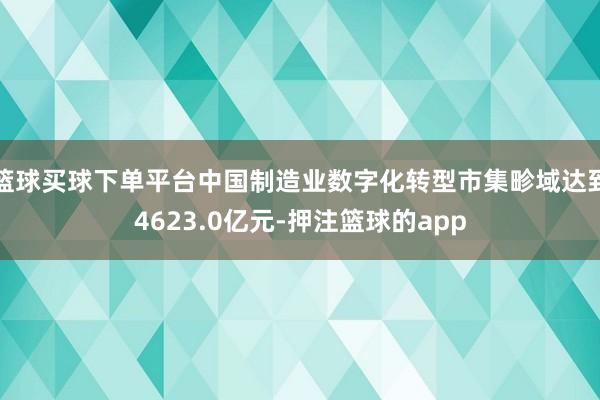 篮球买球下单平台中国制造业数字化转型市集畛域达到4623.0亿元-押注篮球的app