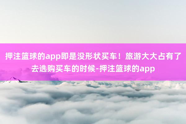 押注篮球的app即是没形状买车！旅游大大占有了去选购买车的时候-押注篮球的app