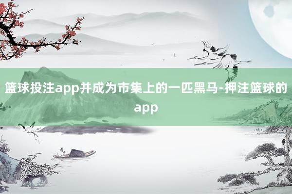 篮球投注app并成为市集上的一匹黑马-押注篮球的app