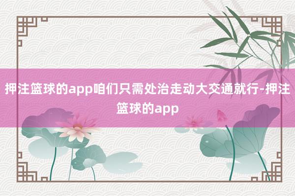 押注篮球的app咱们只需处治走动大交通就行-押注篮球的app