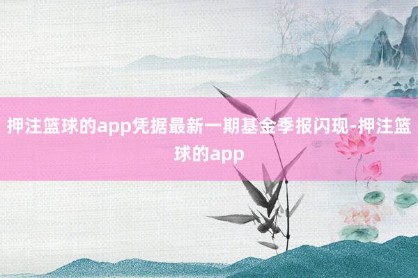 押注篮球的app凭据最新一期基金季报闪现-押注篮球的app