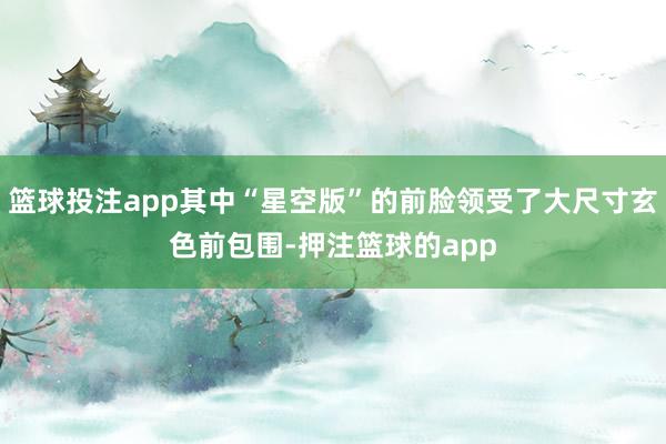 篮球投注app其中“星空版”的前脸领受了大尺寸玄色前包围-押注篮球的app