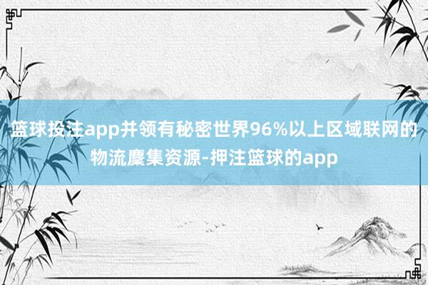 篮球投注app并领有秘密世界96%以上区域联网的物流麇集资源-押注篮球的app