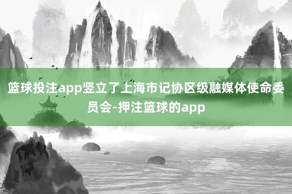 篮球投注app竖立了上海市记协区级融媒体使命委员会-押注篮球的app