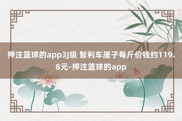 押注篮球的app3J级 智利车厘子每斤价钱约119.8元-押注篮球的app