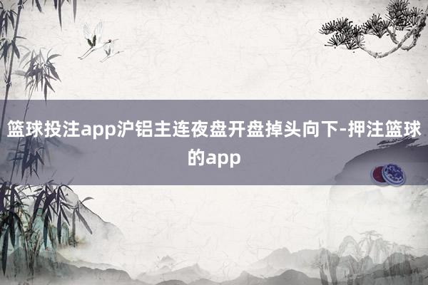 篮球投注app沪铝主连夜盘开盘掉头向下-押注篮球的app