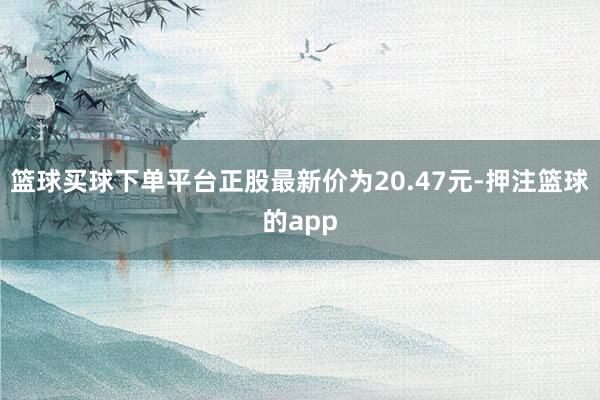 篮球买球下单平台正股最新价为20.47元-押注篮球的app