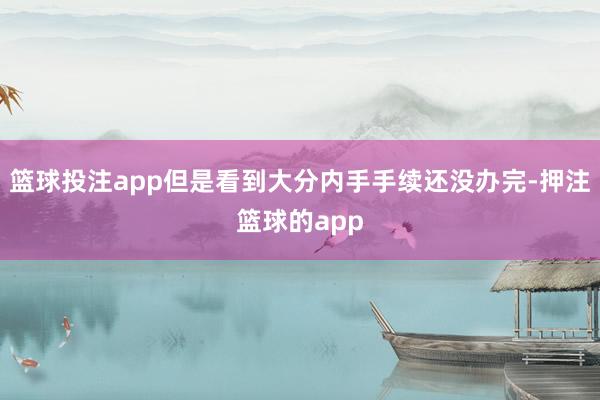 篮球投注app但是看到大分内手手续还没办完-押注篮球的app