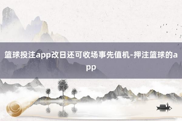 篮球投注app改日还可收场事先值机-押注篮球的app