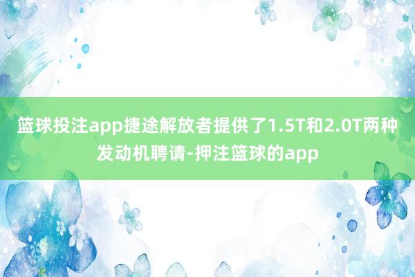 篮球投注app捷途解放者提供了1.5T和2.0T两种发动机聘请-押注篮球的app