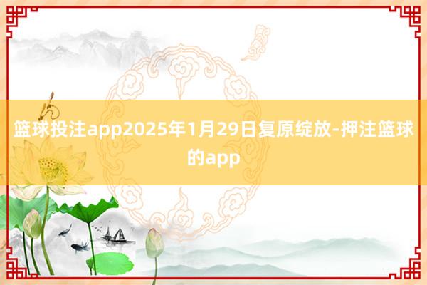 篮球投注app2025年1月29日复原绽放-押注篮球的app