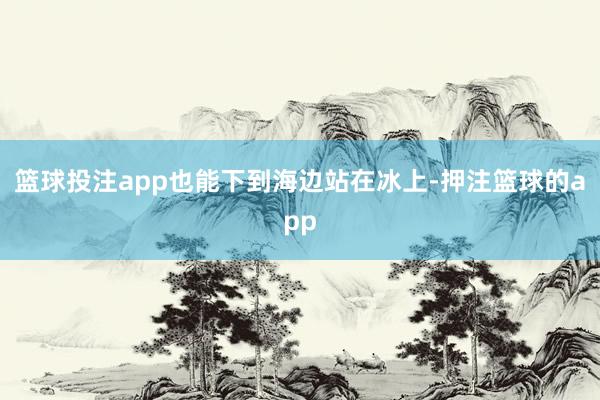 篮球投注app也能下到海边站在冰上-押注篮球的app