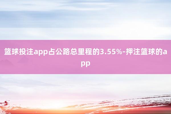 篮球投注app占公路总里程的3.55%-押注篮球的app