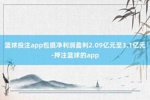 篮球投注app包摄净利润盈利2.09亿元至3.1亿元-押注篮球的app