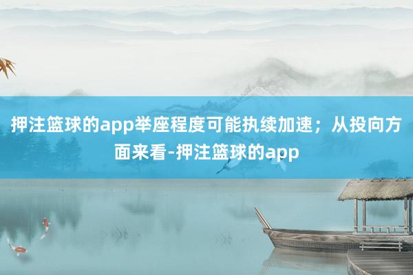 押注篮球的app举座程度可能执续加速；从投向方面来看-押注篮球的app