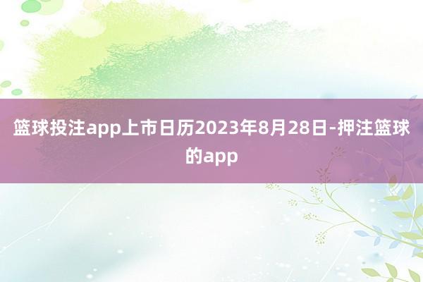 篮球投注app上市日历2023年8月28日-押注篮球的app